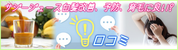 サジージュースの口コミ 白髪、育毛について徹底調査!フィネス豊潤サジー口コミ