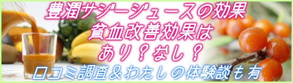 豊潤サジージュースに貧血改善効果はなし？口コミ調査_フィネス豊潤サジー_1